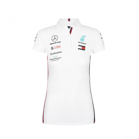 Mercedes Dámske Polo, Team, Biela, 2019 - FansBRANDS®