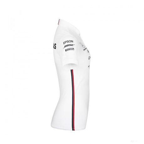 Mercedes Dámske Polo, Team, Biela, 2019 - FansBRANDS®