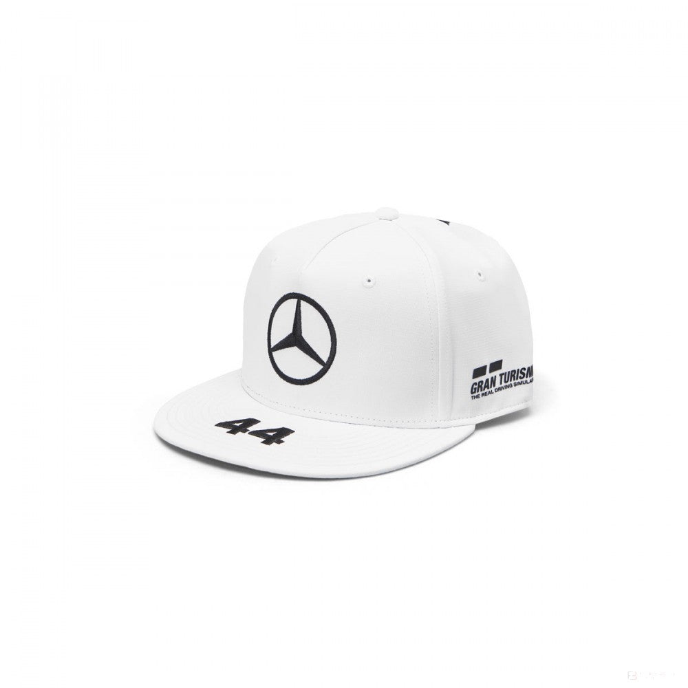 Čiapka Mercedes Hamilton Flatbrim, pre dospelých, biela, 2019