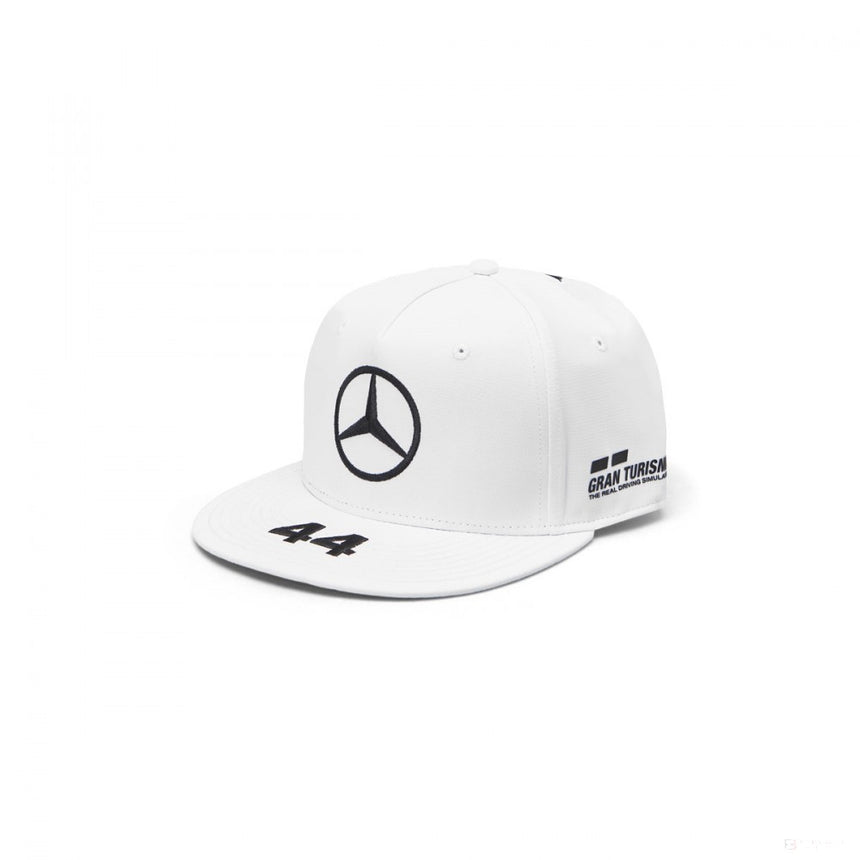 Čiapka Mercedes Hamilton Flatbrim, pre dospelých, biela, 2019 - FansBRANDS®