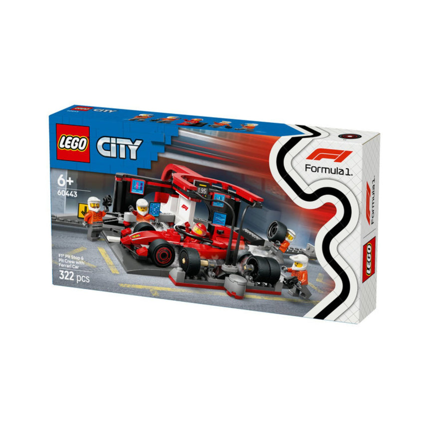 Ferrari, F1 LEGO® City 60443, box s pretekárskym autom a posádkou v boxoch 🔥