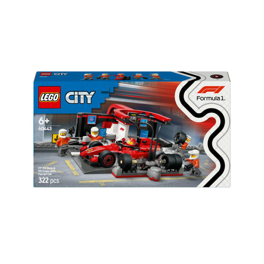 Ferrari, F1 LEGO® City 60443, box s pretekárskym autom a posádkou v boxoch 🔥