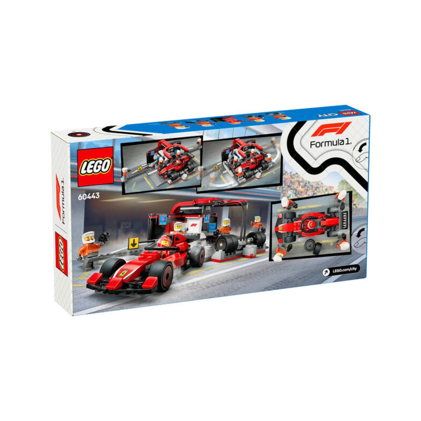 Ferrari, F1 LEGO® City 60443, box s pretekárskym autom a posádkou v boxoch 🔥