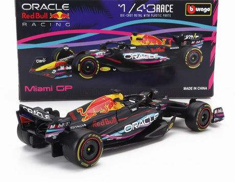 Model auta Red Bull Racing 1:43, bburago, RB19, Miami, Max Verstappen #1, 2023