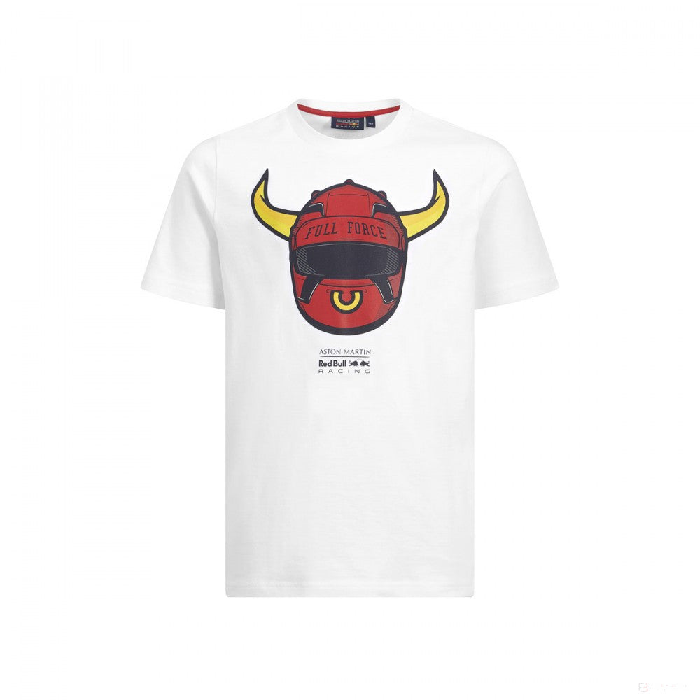 Detské tričko Red Bull, prilba, biele, 2019