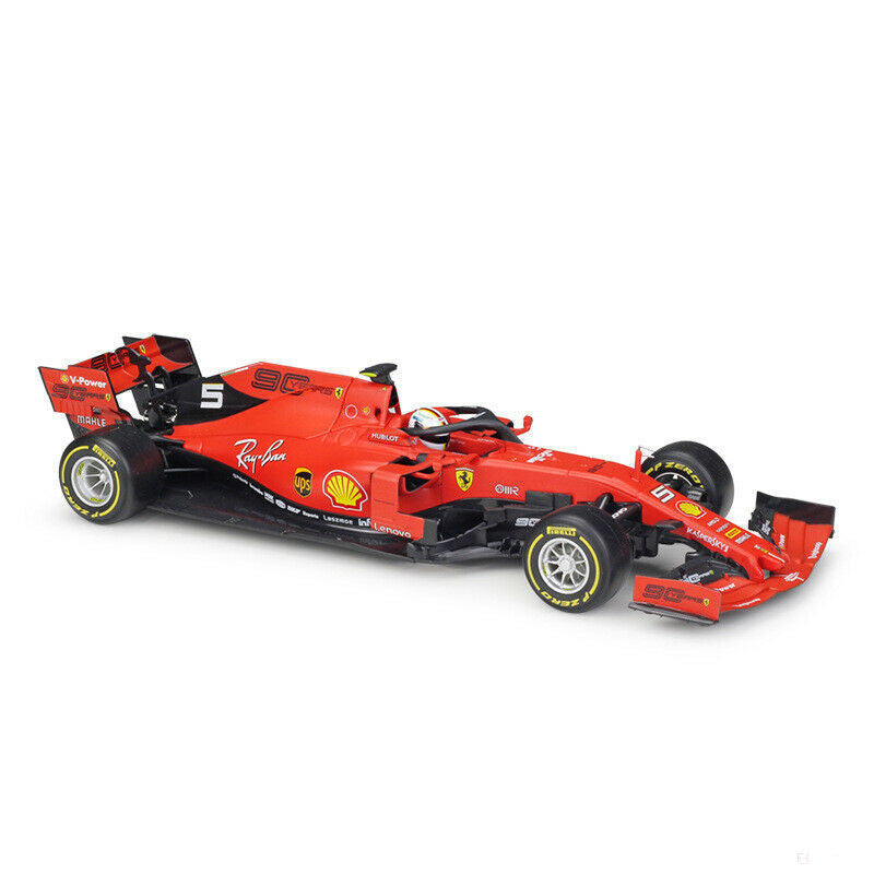 Model auta Ferrari, SF90 Vettel, mierka 1:18, červená, 2019
