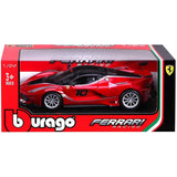 Model auta Ferrari, FXX, mierka 1:24, červená, 2018