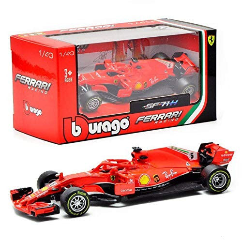 Model auta Ferrari, SF71H, mierka 1:43, červená, 2019