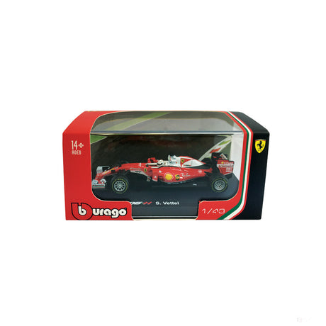 Ferrari Model auta, SF16-H Sebastian Vettel, mierka 1:43, červená, 2018