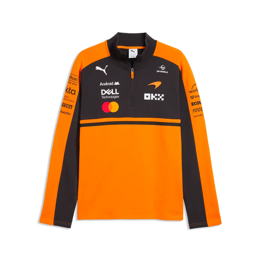 McLaren pulóver, tím, polovičný zips, papája