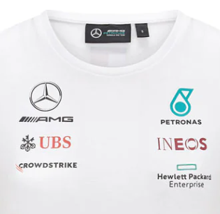 Mercedes Damen T-Shirt, Team, Weiß, 2021