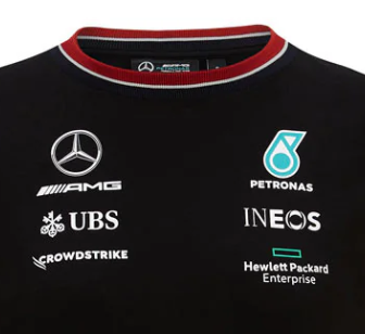 Detské tričko Mercedes, Tím, Čierna, 2021