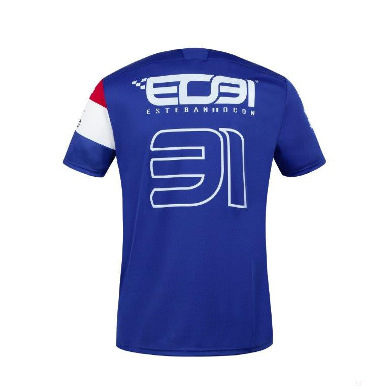 Alpine tričko, Esteban Ocon 31 Team, modré, 2021