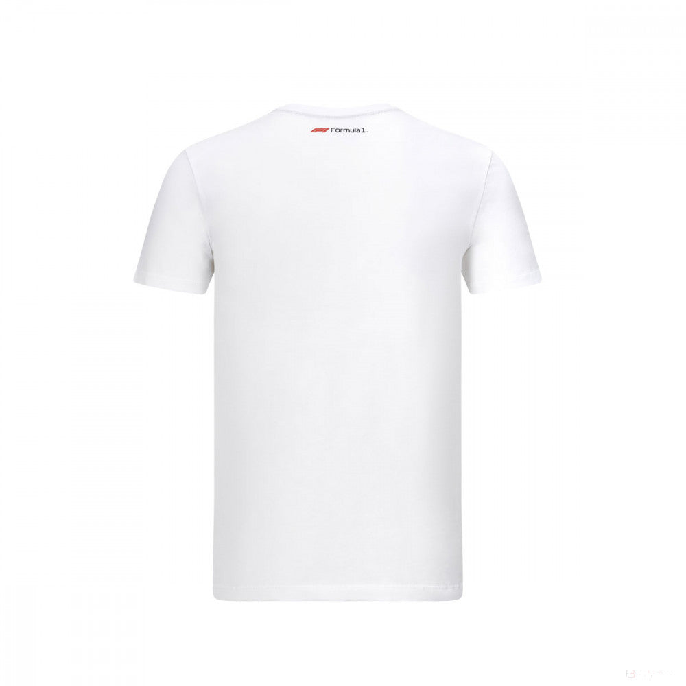 Tričko Formuly 1, spektrum pneumatík Formule 1, biele, 2020