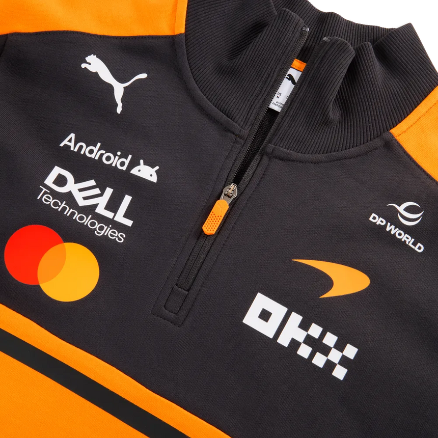 McLaren pulóver, tím, polovičný zips, papája