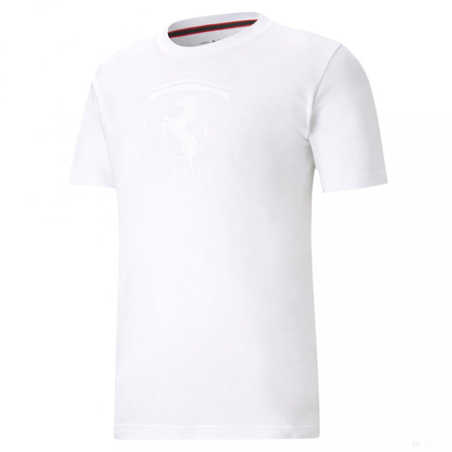 Ferrari tričko, Puma Race Big Shield, biele, 2021 - FansBRANDS®