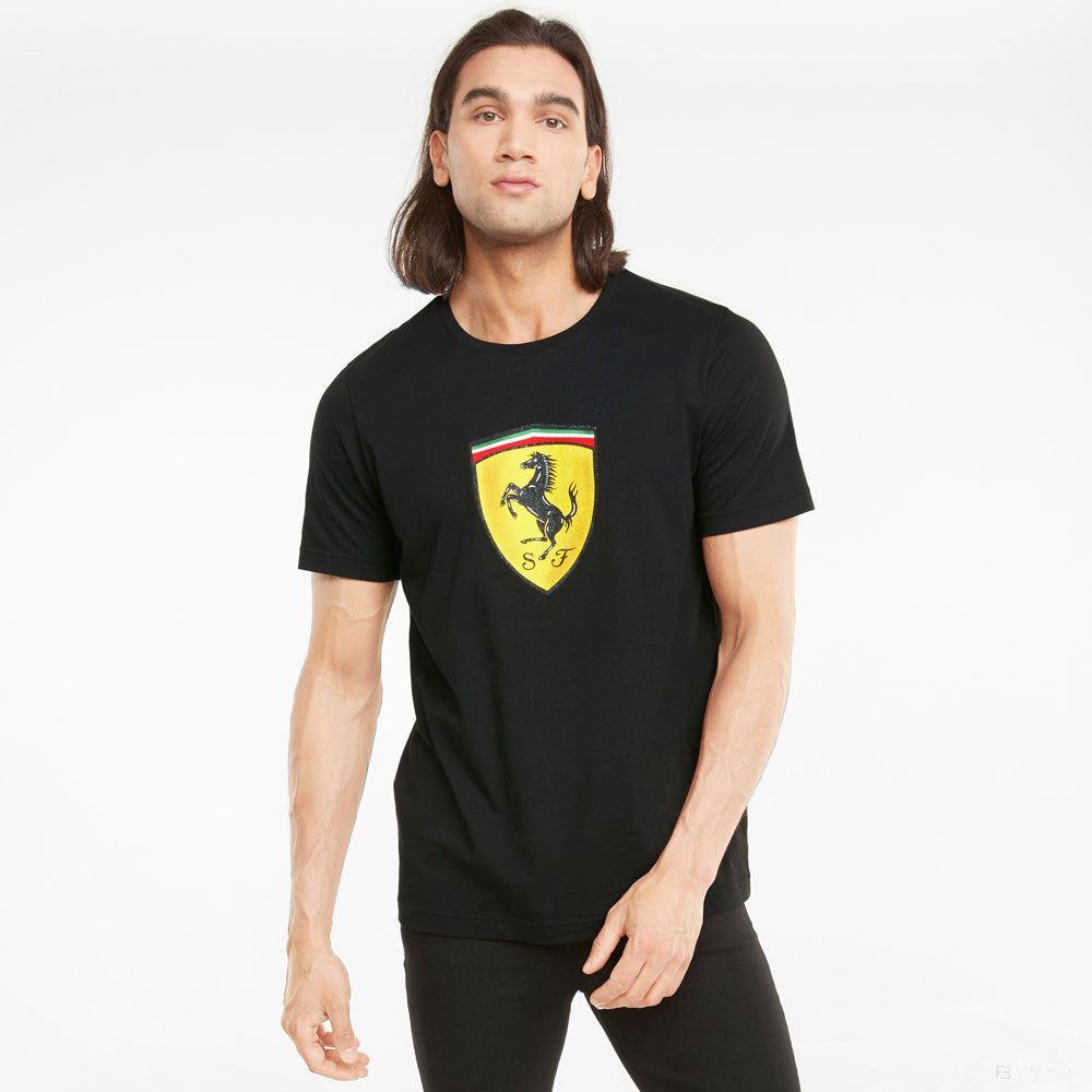 Ferrari tričko, Puma Race Big Shield, čierne, 2021 - FansBRANDS®