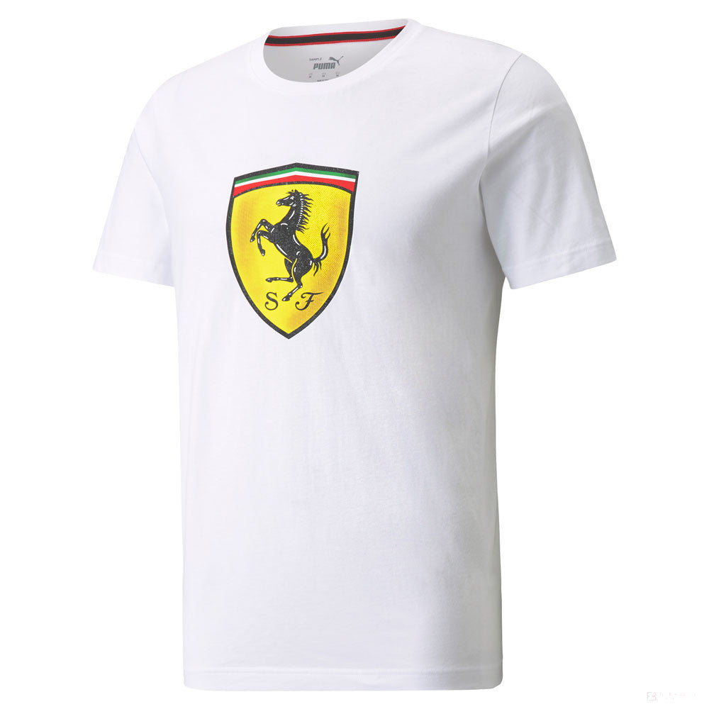 Ferrari tričko, Puma Race Shield, biele, 2021