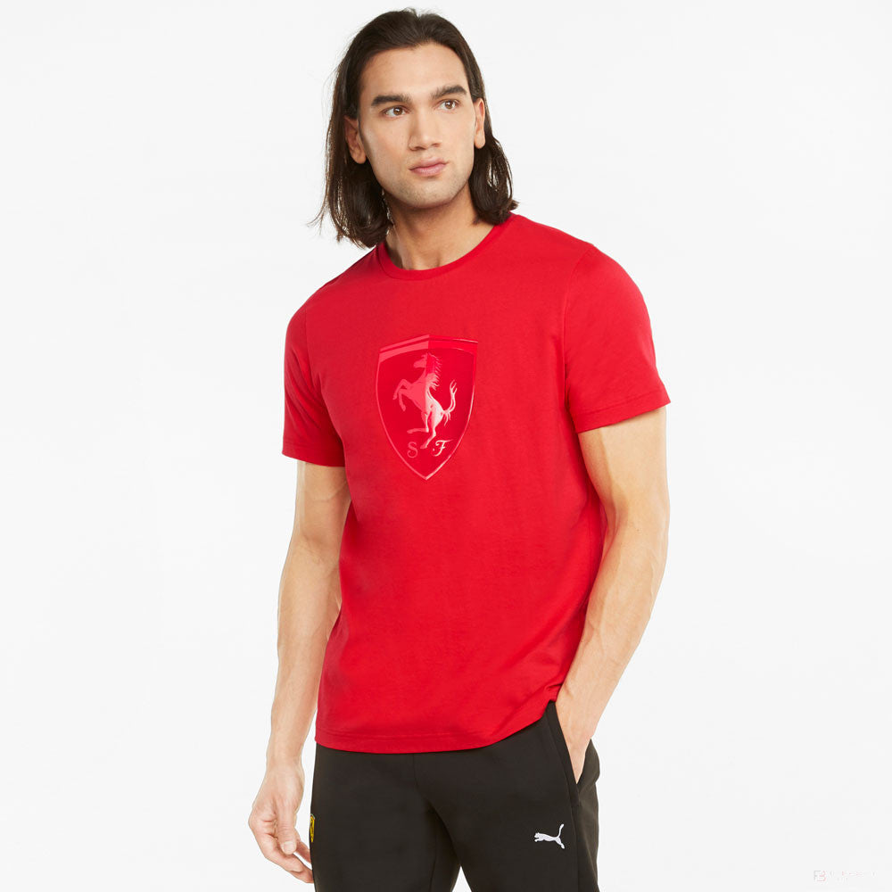 Ferrari tričko, Puma Tonal Big Shield, červené, 2021