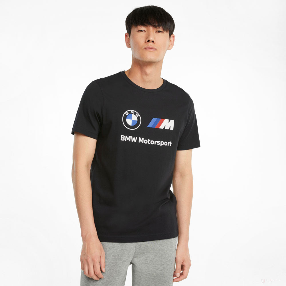BMW tričko, Puma BMW MMS ESS Logo, čierne, 2021