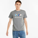 BMW tričko, Puma BMW ESS Logo, sivá, 2021