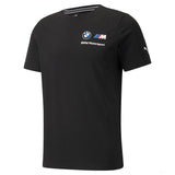 BMW tričko, Puma BMW MMS ESS malé logo, čierne, 2021