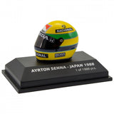 Mini prilba Ayrton Senna, mierka 1:8, žltá, 2018