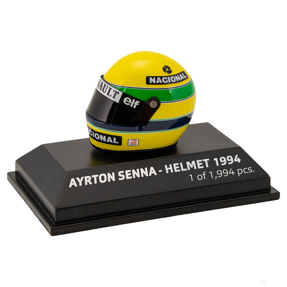 Mini prilba Ayrton Senna, 1994, mierka 1:8, žltá, 2018 - FansBRANDS®