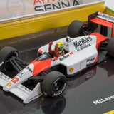 Ayrton Senna Model auta, McLaren Honda MP4/4 1988 Model Car, mierka 1:43, biela, 2020