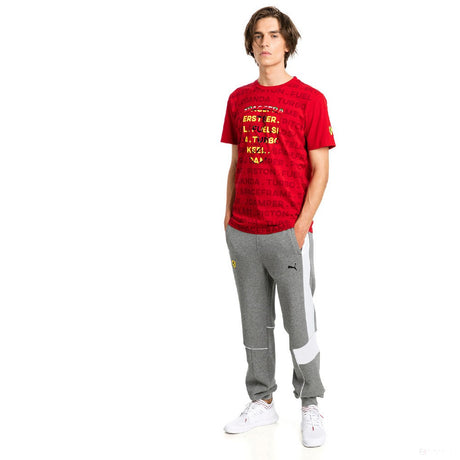 Ferrari tričko, Puma Big Shield s okrúhlym výstrihom, červené, 2019 - FansBRANDS®