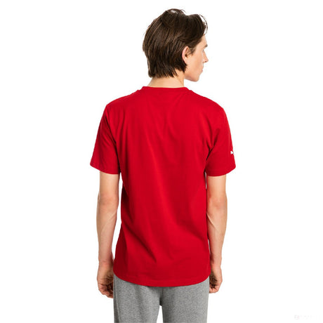 Ferrari tričko, Puma Big Shield s okrúhlym výstrihom, červené, 2019 - FansBRANDS®