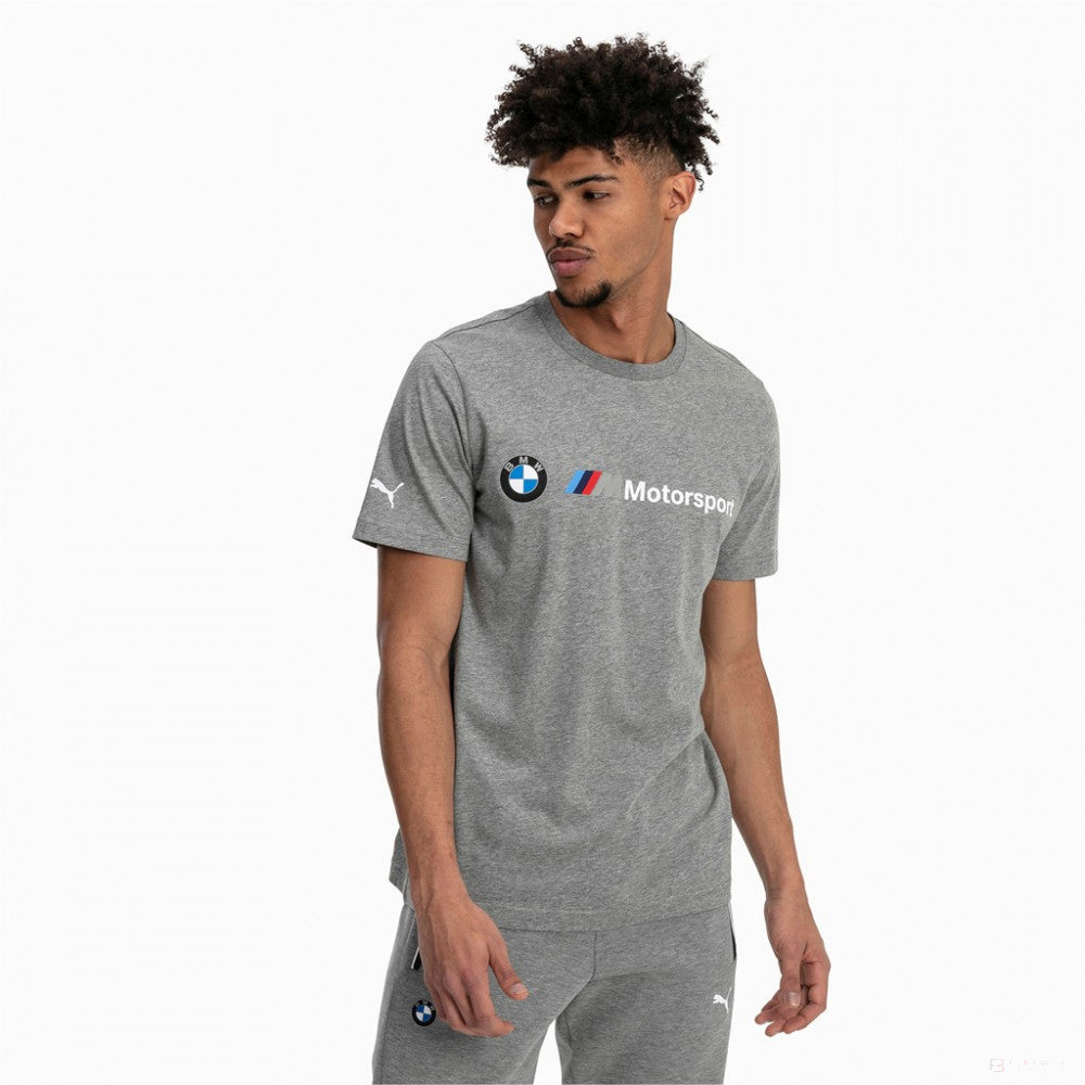 BMW tričko, Puma BMW MMS Logo, sivá, 2019