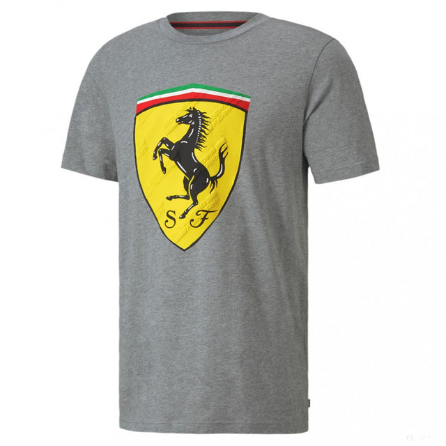 Ferrari tričko, Puma Race Big Shield+, sivá, 2020 - FansBRANDS®