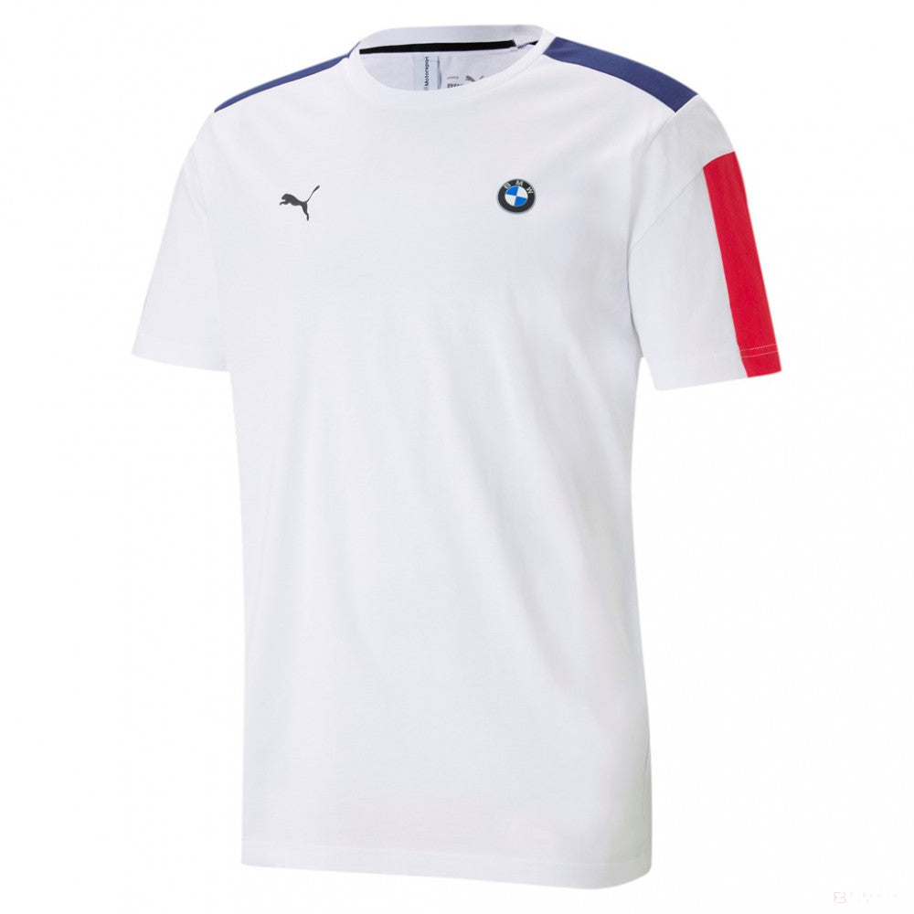 BMW tričko, Puma BMW MMS T7, biele, 2021 - FansBRANDS®
