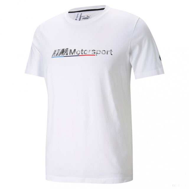 BMW tričko, Puma BMW MMS Logo+, biele, 2021 - FansBRANDS®