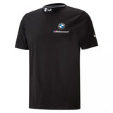 BMW tričko, Puma BMW MMS ESS malé logo, čierne, 2021
