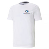 BMW tričko, Puma BMW MMS ESS malé logo, biele, 2021