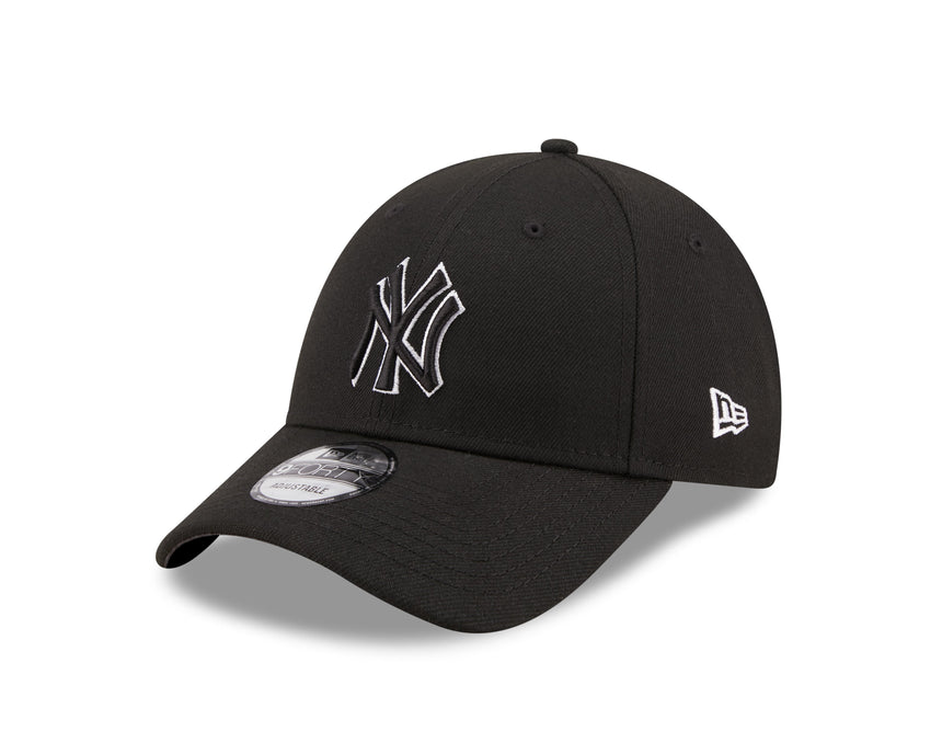 Kšiltovka New York Yankees, New Era, 9FORTY, s výrazným obrysom, čierna