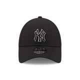 Kšiltovka New York Yankees, New Era, 9FORTY, s výrazným obrysom, čierna