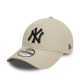 Čiapka New York Yankees, s čiernym logom, New Era, 9TWENTY, základná, béžová