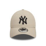 Čiapka New York Yankees, s čiernym logom, New Era, 9TWENTY, základná, béžová
