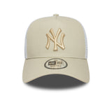 Šiltovka New York Yankees, New Era, trucker, základná, béžová