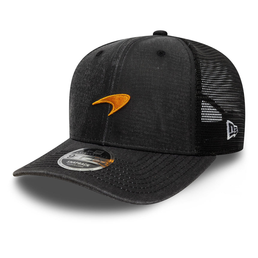 Mclaren čiapka, trucker, vypraná, New Era, 9FORTY, čierna