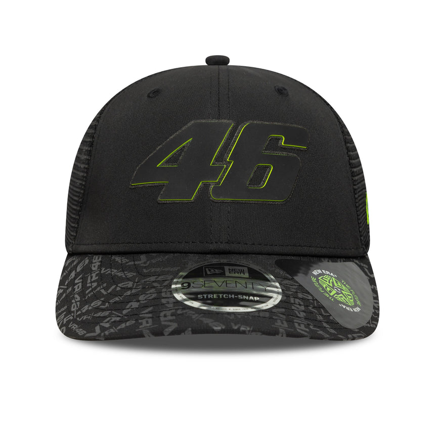 Valentio Rossi #46 šiltovka, VR46, udržateľná, New Era, 9SEVENTY, čierna