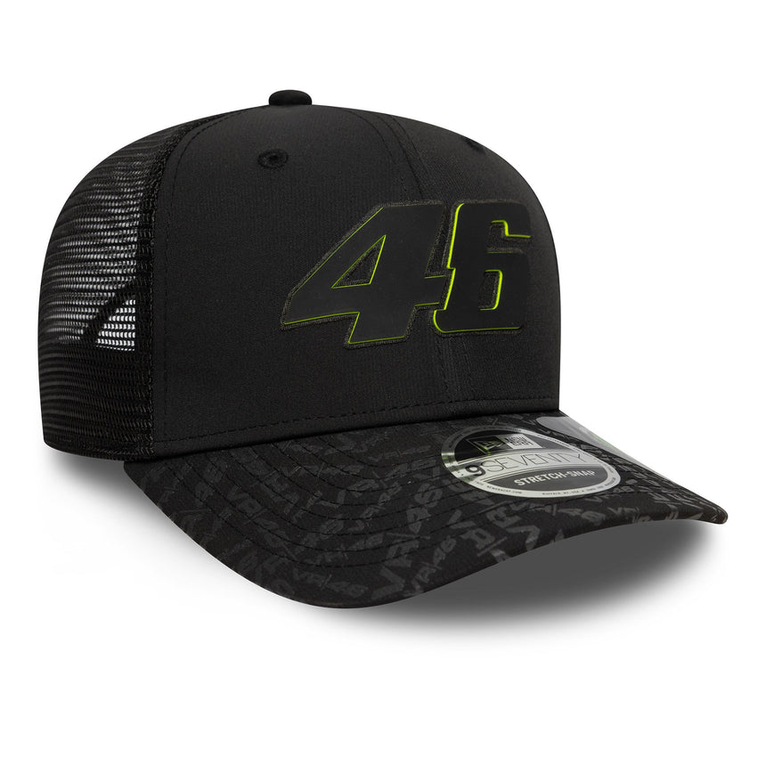 Valentio Rossi #46 šiltovka, VR46, udržateľná, New Era, 9SEVENTY, čierna