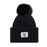 New York Yankees čiapka, dámska, s širokou manžetou, New Era, čierna