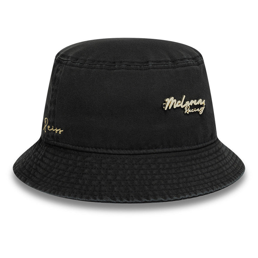 Klobúk typu bucket McLaren x Reiss, zúžený, New Era, čierny