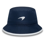 Klobúk bucket typu McLaren x Reiss, sezónny, zúžený, New Era, 9FORTY, modrá