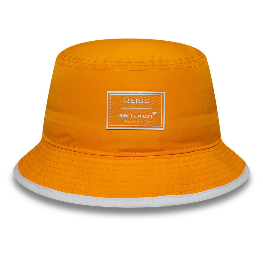 McLaren x Reiss kšiltovka typu bucket hat, sezónna, zužovaná, New Era, 9FORTY, oranžová