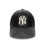 Čiapka New York Yankees, kožená, New Era, 9FORTY, mc, čierna